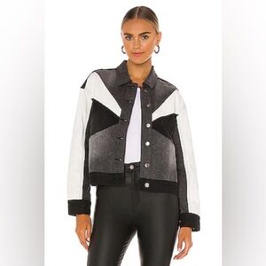 PISTOLA Willow Colorblock Boxy Denim Jacket Sz